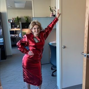 80s Padded shoulder dress